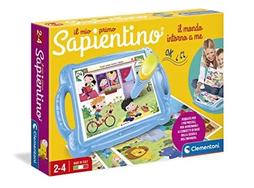 Clementoni – 11984 – Sapientino – Il Mio Primo Sapientino, Banchetto Con Schede Attività e Penna Interattiva, Gioco Educativo 2 anni, Elettronico Parlante – Made in Italy
