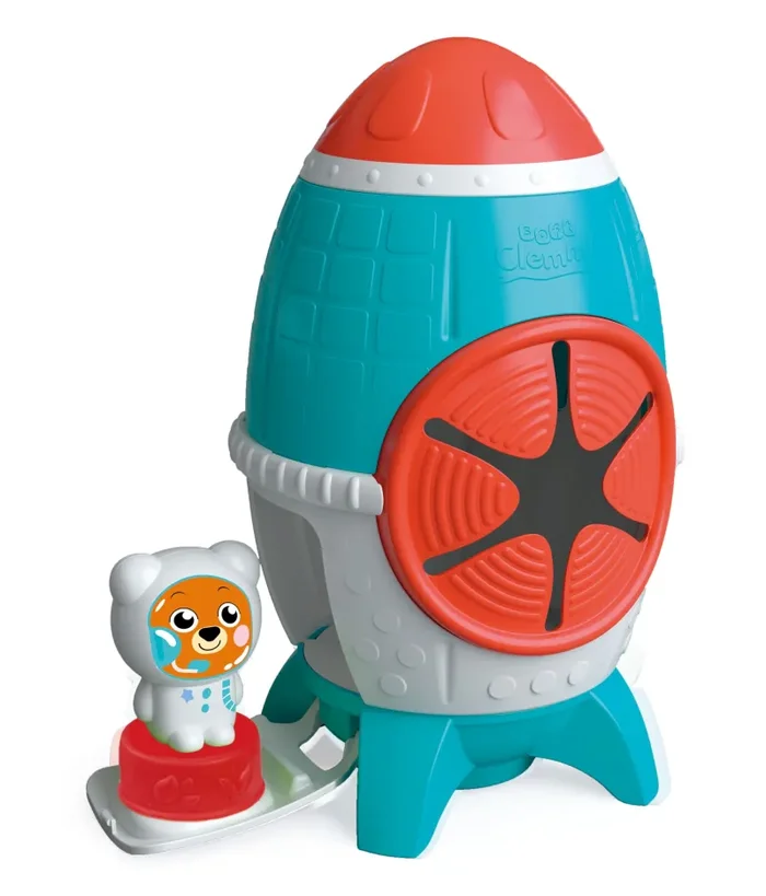 Clementoni – 17806 – Soft Clemmy – Touch, Explore And Play Sensory Rocket, Razzo con Mattoncini Morbidi e Personaggio, Set Costruzioni Prima Infanzia Multilingua per Bambini 6 Mesi, Made in Italy