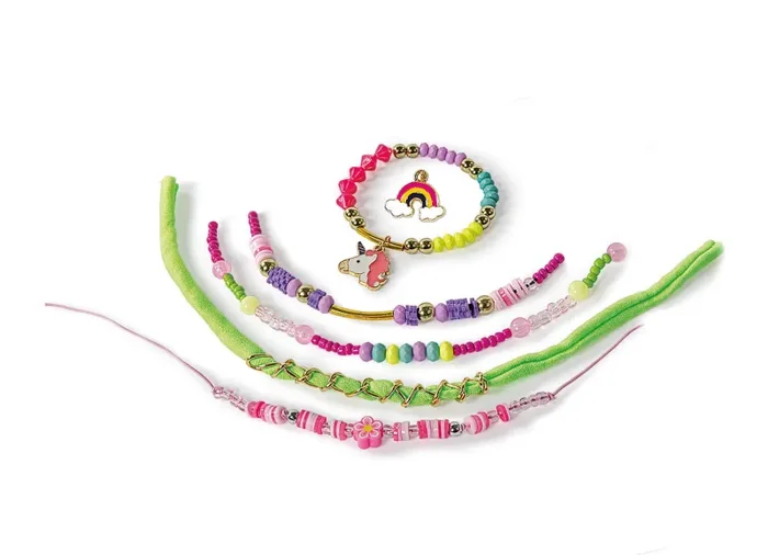 Clementoni – 18792 – Crazy Chic – My Unicorn Bracelets – Kit Braccialetti Fai da Te Bambina, Set per Realizzare Braccialetti, Gioco Creativo 7 Anni, Braccialetti Amicizia Bambina, Lavoretti Creativi - immagine 2