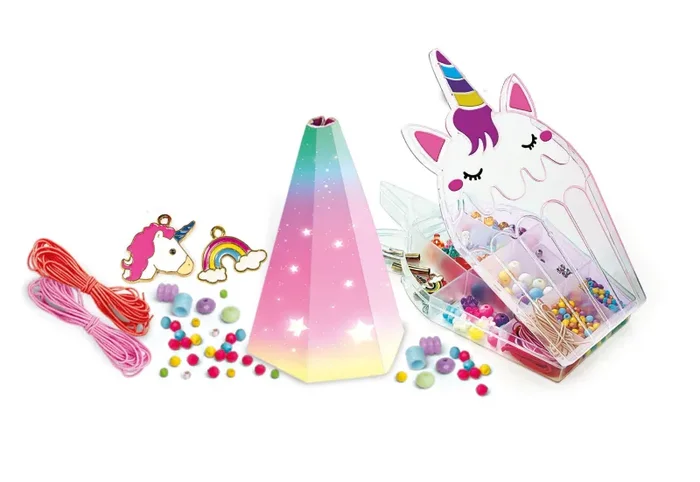 Clementoni – 18792 – Crazy Chic – My Unicorn Bracelets – Kit Braccialetti Fai da Te Bambina, Set per Realizzare Braccialetti, Gioco Creativo 7 Anni, Braccialetti Amicizia Bambina, Lavoretti Creativi - immagine 3