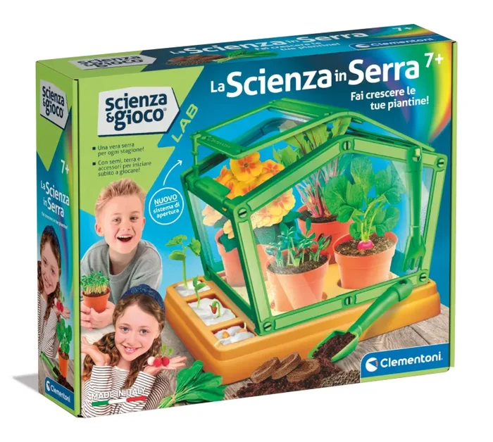 Clementoni – 19365 – Scienza E Gioco Lab – La Scienza In Serra – Orto Botanico, Serra Bambini, Kit Piante Da Coltivare, Laboratorio Scientifico 7 Anni, Esperimenti Scienza, In Italiano, Made In Italy