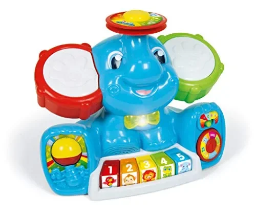 Clementoni- Baby Alberto, Elefantino in Concerto, 10-36 Mesi, Multicolore