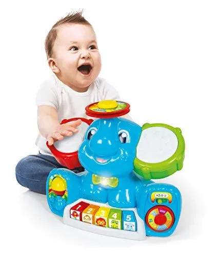 Clementoni- Baby Alberto, Elefantino in Concerto, 10-36 Mesi, Multicolore - immagine 3