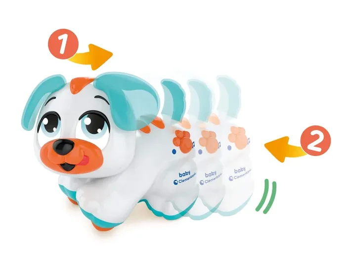 Clementoni Baby Cagnolino Cercacoccole, Gioco Interattivo Musicale per Bambini 12+ Mesi, Centro attività Prima Infanzia, Cane da Accarezzare per Riprodurre Canzoni e Filastrocche, 17450 - immagine 2