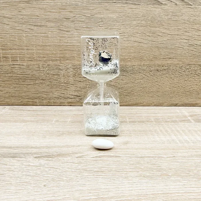 Clessidra Bianca con Strass Cuore Claraluna