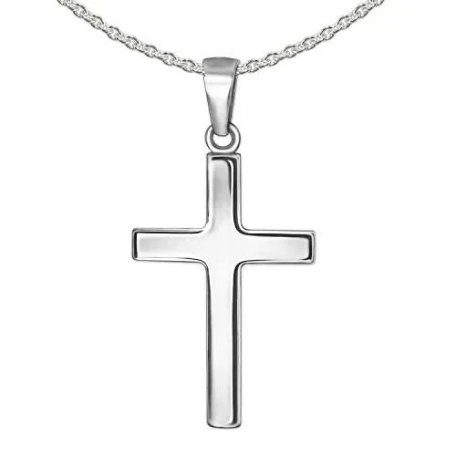 Clever Gioielli Set di ciondolo a forma croce in argento 18 mm semplice…