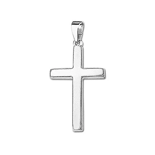Clever Gioielli Set di ciondolo a forma croce in argento 18 mm semplice… - immagine 3