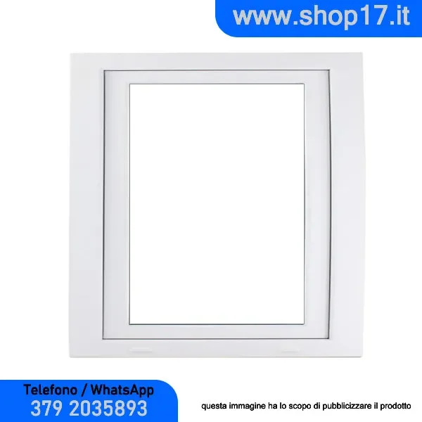 cm 50 x 90 – Finestra in pvc bianca 1 anta (L 500 x H 900 mm – cm 50×90) - immagine 2