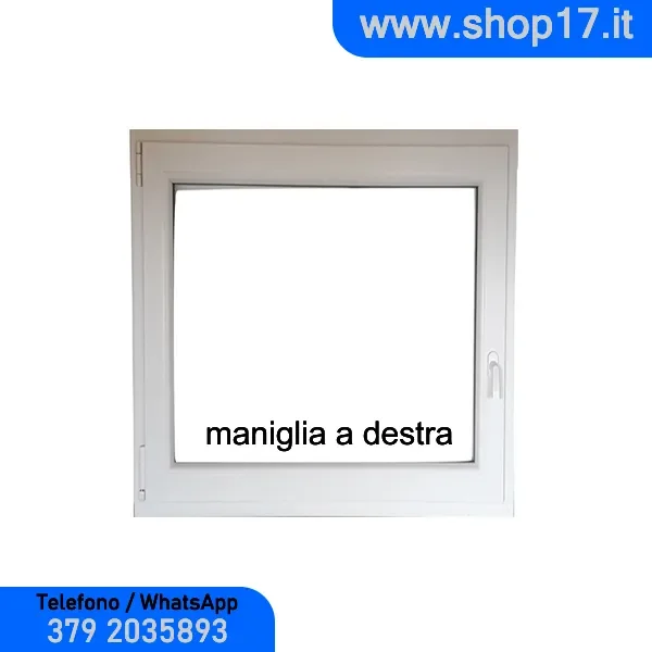 cm 60 x 100 – Finestra in pvc bianca 1 anta – economica (L 600 x H 1000 mm) - immagine 2