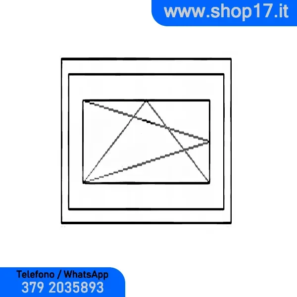 cm 60 x 50 – Finestra in pvc bianca 1 anta – economica (L 600 x H 500 mm) - immagine 3