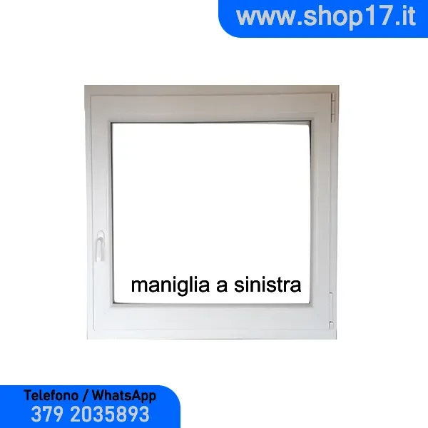 cm 60 x 60 – Finestra in pvc bianca 1 anta – economica (L 600 x H 600 mm) - immagine 2