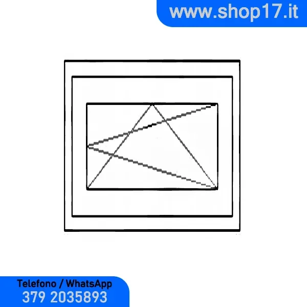 cm 60 x 60 – Finestra in pvc bianca 1 anta – economica (L 600 x H 600 mm) - immagine 3