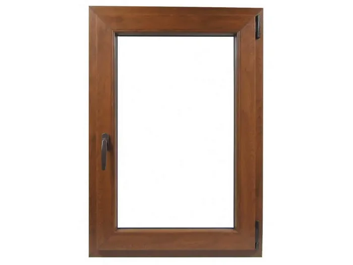 cm 70 x 90 – Finestra in pvc noce 1 anta – economica finto legno (L 700 x H 900 mm – cm 70×90)