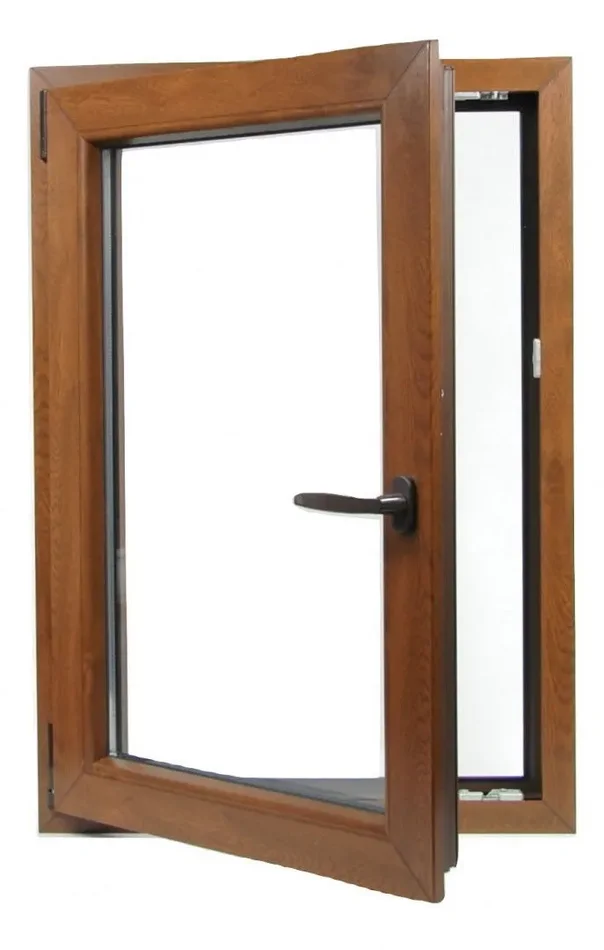 cm 80 x 100 – Finestra in pvc noce 1 anta – economica finto legno (L 800 x H 1000 mm – cm 80×100) - immagine 3