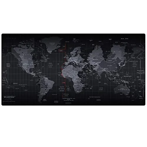 Cmhoo, tappetino XL per mouse e PC, di grandi dimensioni, adatto 90×40 Map