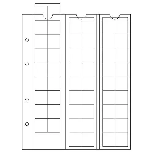 coin sheets OPTIMA, for 54 coins up to 20 mm Ø, clear - immagine 2
