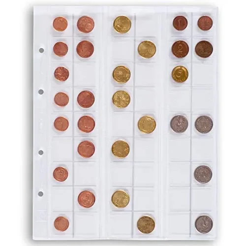 coin sheets OPTIMA, for 54 coins up to 20 mm Ø, clear - immagine 3