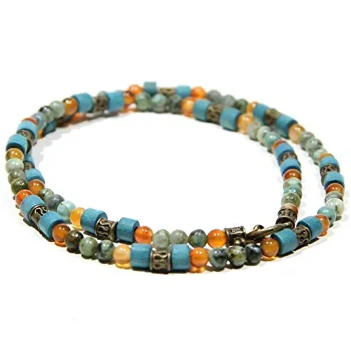 Collana CHNA04 Turchese per uomini e donne