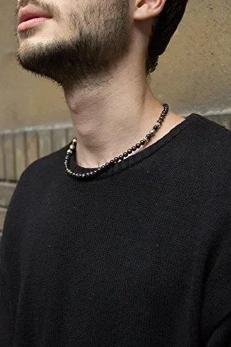 Collana CHRO09 Occhio di tigre scura per uomo e donna - immagine 3