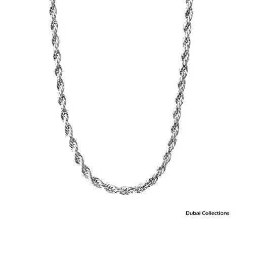 Collana con ciondolo a forma di croce, in oro bianco, da uomo e donna,… - immagine 3