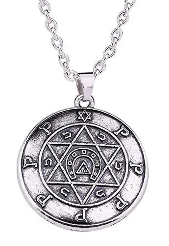 Collana con Sigillo di Salomone, amuleto portafortuna Stella David e… Sconti