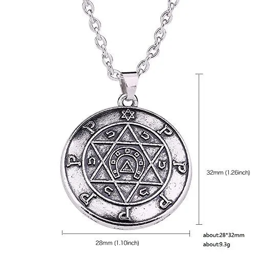 Collana con Sigillo di Salomone, amuleto portafortuna Stella David e… Sconti - immagine 3