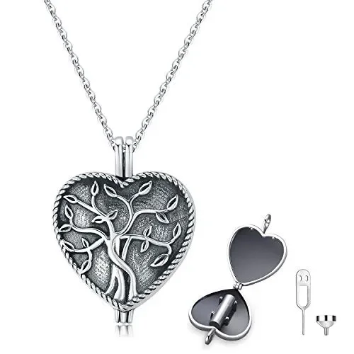 Collana con urna per ceneri in argento Sterling S925 ciondolo a forma di…