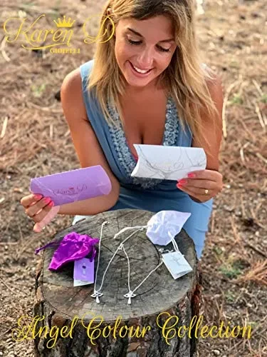 Collana Donna Argento 925 di Karen D Gioielli Ciondolo croce Zircone White - immagine 3