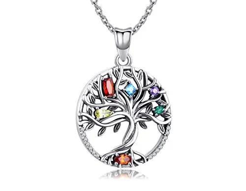 Collana Donna in Argento 925,Albero Della Vita Ciondolo Cubic Zirconia…