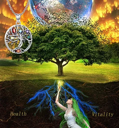 Collana Donna in Argento 925,Albero Della Vita Ciondolo Cubic Zirconia… - immagine 2