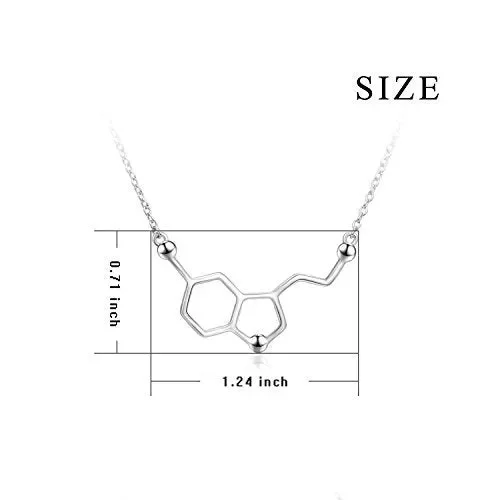 Collana in Argento Sterling 925 con Serotonina Bianca Placcato Oro, Felicità… - immagine 3
