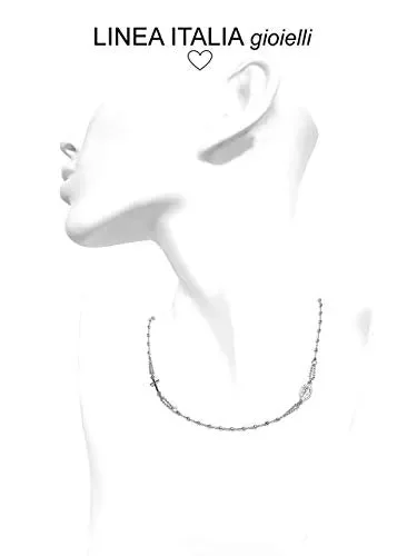 Collana Rosario Girocollo In Argento 925 – Croce E Medaglietta Madonna -… - immagine 3