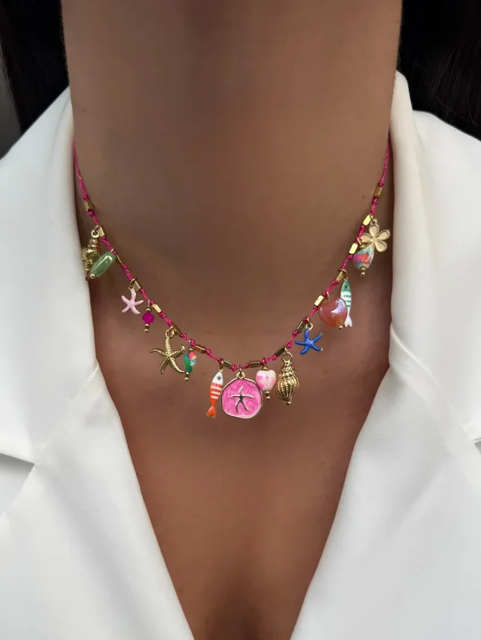 Collana Venice Dark Pink Moda