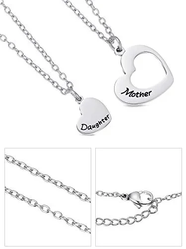 Collane della Figlia Madre Collana Cuore Abbinato con Pendente per… - immagine 2