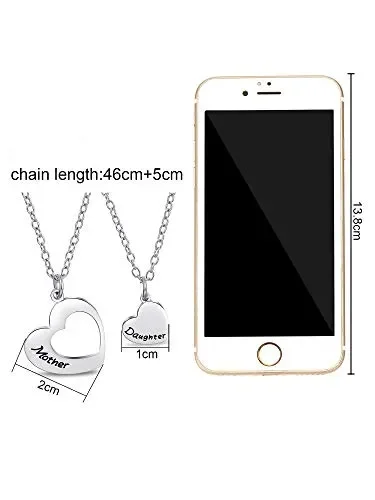 Collane della Figlia Madre Collana Cuore Abbinato con Pendente per… - immagine 3