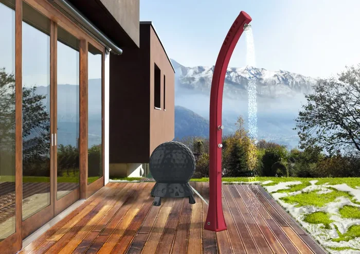 Collettore Solare da Esterno Giardino 40L per Docce Lavandini Arkema Hot Ball Grigio Antracite Online - immagine 3