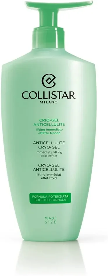 Collistar Crio-Gel Anticellulite, Crema corpo liting ad effetto freddo, Stimola microcircolazione e drenaggio dei liquidi, Per pelle a buccia d’arancia, gambe pesanti e capillari fragili, 400 ml