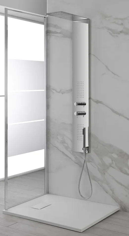 Colonna Doccia Idromassaggio in Acciaio Top Slim Cromo - immagine 2