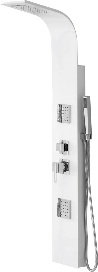 Colonna Doccia Idromassaggio in Alluminio Bianco Alaska