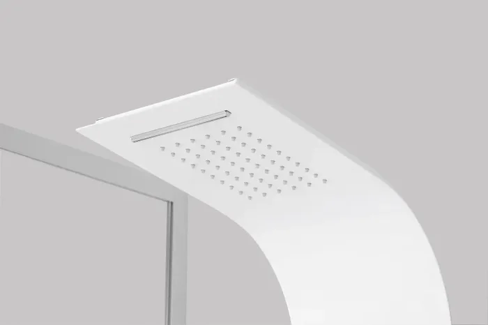 Colonna Doccia Idromassaggio in Alluminio Bianco Alaska - immagine 2