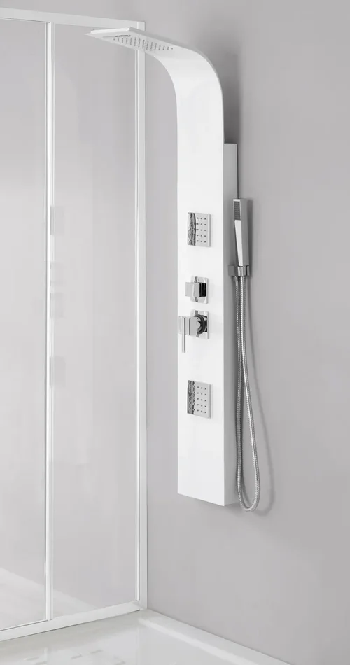 Colonna Doccia Idromassaggio in Alluminio Bianco Alaska - immagine 3