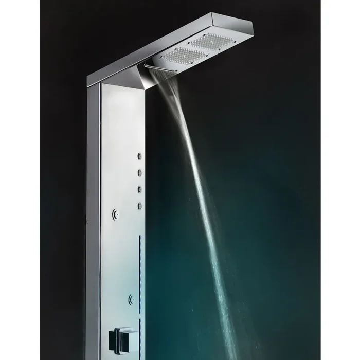Colonna Doccia Miscelatore Nebulizzatore Cromoterapia in Acciaio Ama Luxury Cupido - immagine 3