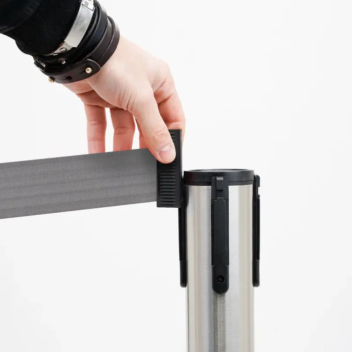 Colonnina con Nastro da 3 m in Metallo Silver nastro Grigio - immagine 3