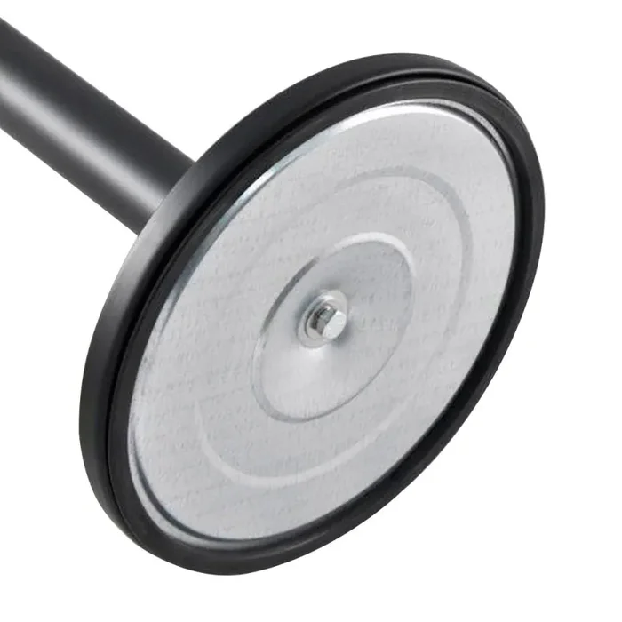 Colonnina Tendinastro 3 metri in Metallo Nero Opaco Ø36×101 cm Nastro Arancione - immagine 3