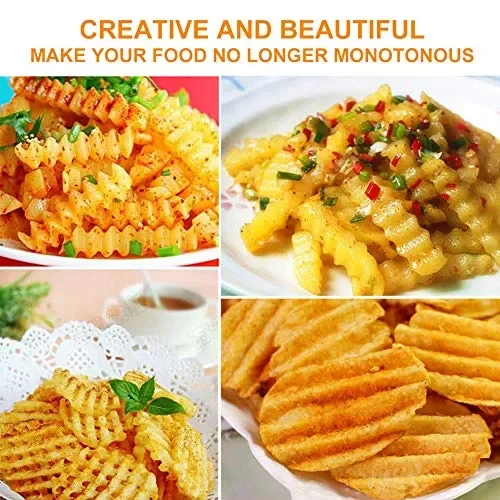 Coltello Ondulato, Taglia Patate, Lama per Patatine Fritte, per… - immagine 2