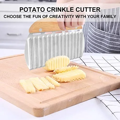 Coltello Ondulato, Taglia Patate, Lama per Patatine Fritte, per… - immagine 3