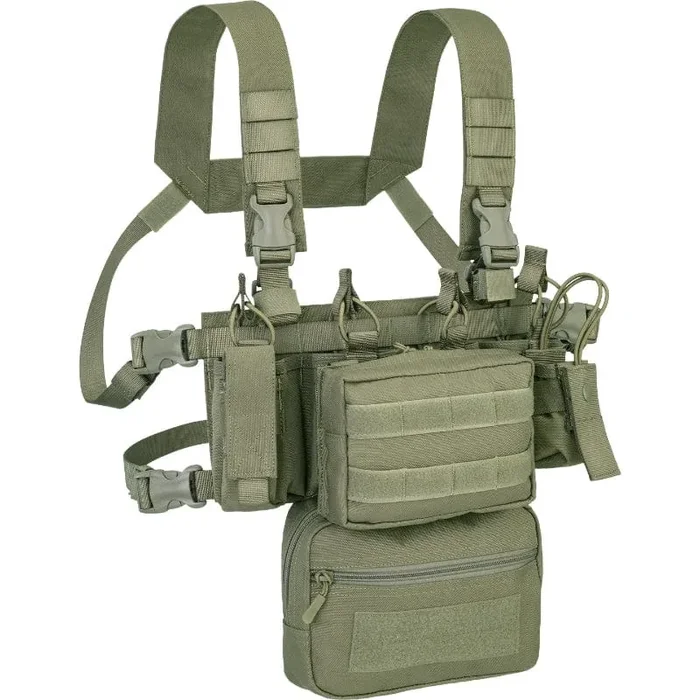 Combo Mini Chest Rig OD green Outac – Defcon 5 Vendita online