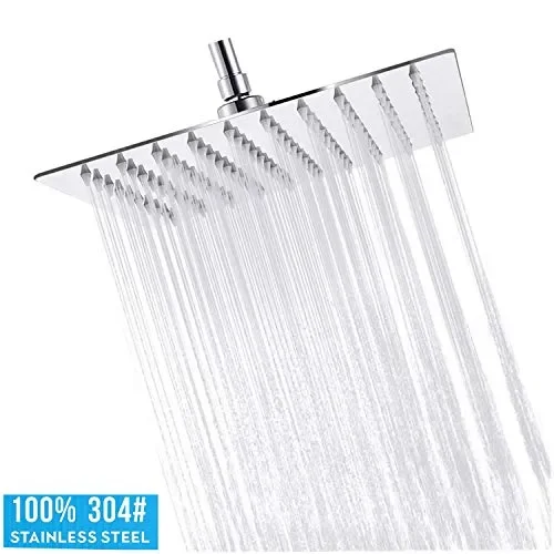 COMLIFE Soffione Doccia Quadrato, a Pioggia 8 Pollici