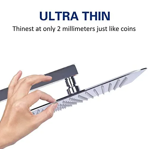 COMLIFE Soffione Doccia Quadrato, a Pioggia 8 Pollici - immagine 2