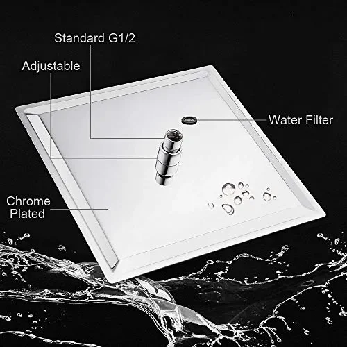 COMLIFE Soffione Doccia Quadrato, a Pioggia 8 Pollici - immagine 3
